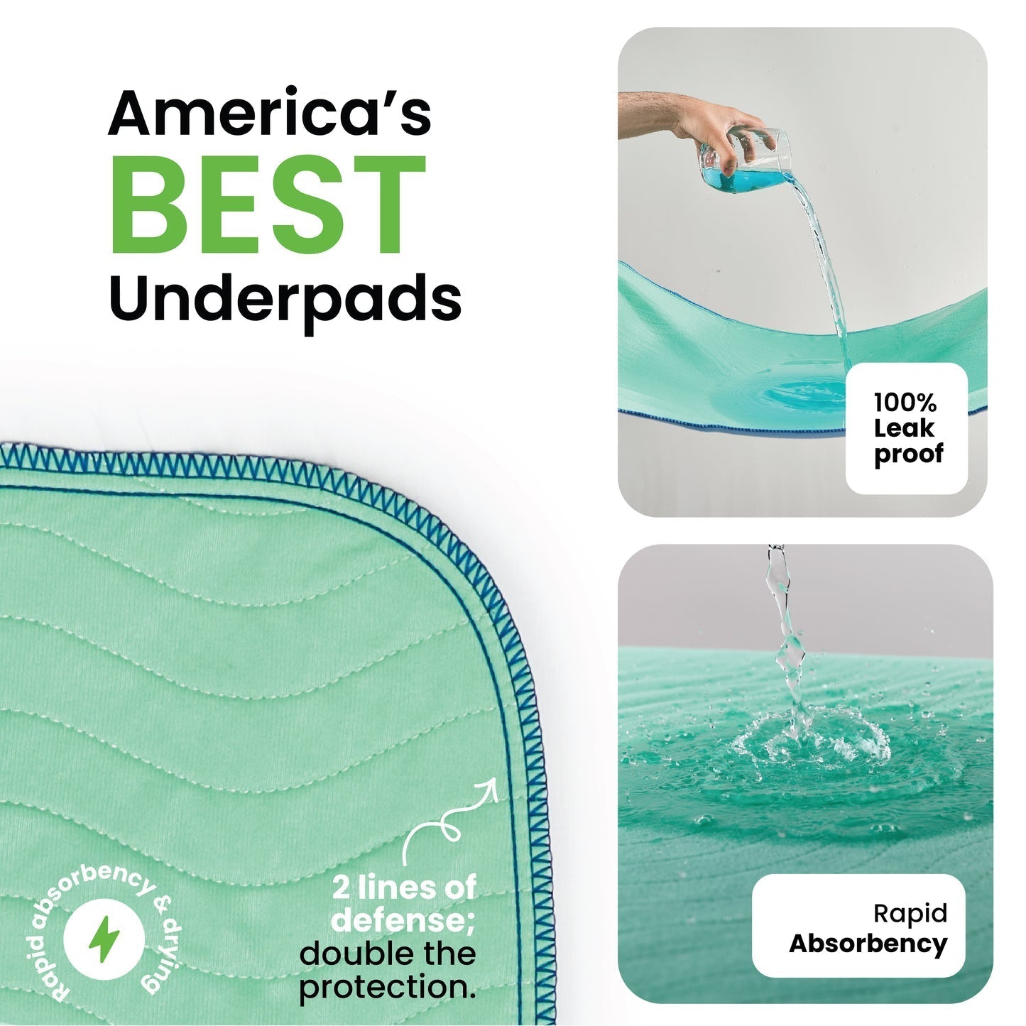 Washable Underpads / Pack of 4