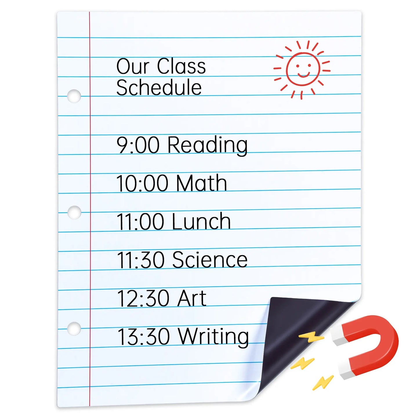 📝✨Giant Magnetic Lined Paper Whiteboard 28” x 22” – 🧑‍🏫💕