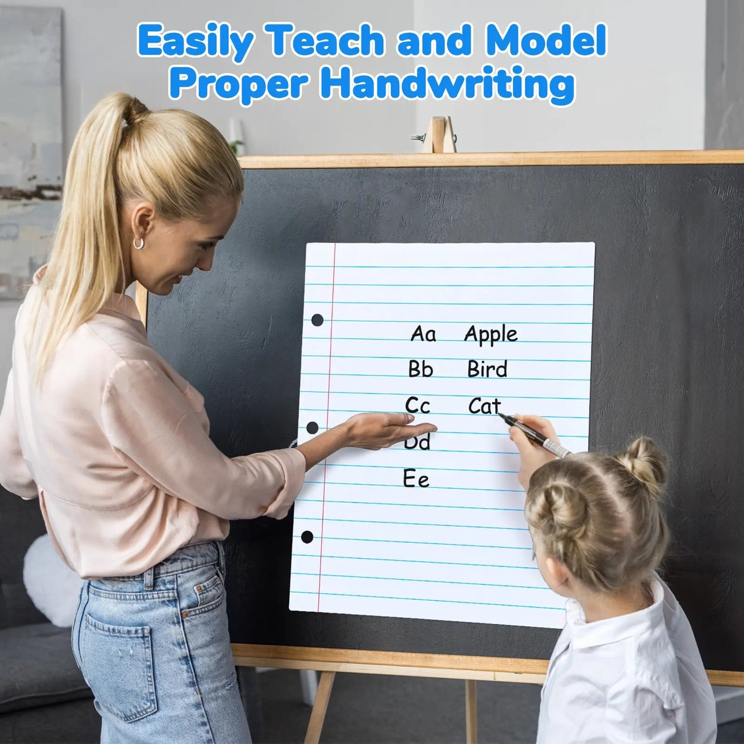 📝✨Giant Magnetic Lined Paper Whiteboard 28” x 22” – 🧑‍🏫💕