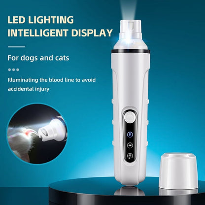 ⚡Rechargeable LED Pet Nail Grinder – Gentle Painless Grooming for Dogs & Cats🐾