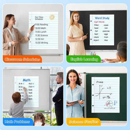 📝✨Giant Magnetic Lined Paper Whiteboard 28” x 22” – 🧑‍🏫💕