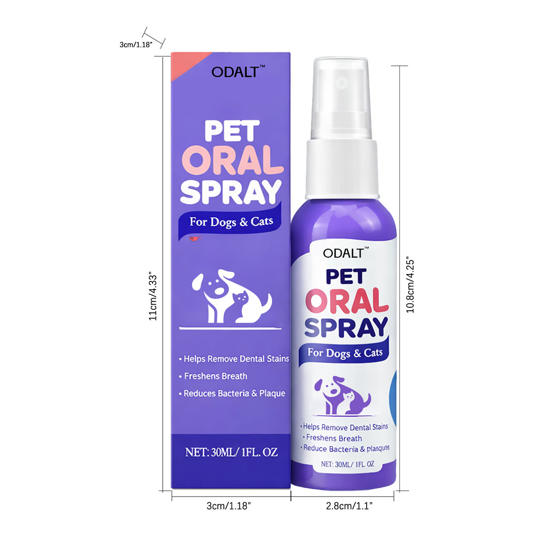 Pet Dental Spray – Thoroughly removes plaque from dogs' teeth, no brushing required, for easy dental care