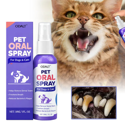 Pet Dental Spray – Thoroughly removes plaque from dogs' teeth, no brushing required, for easy dental care