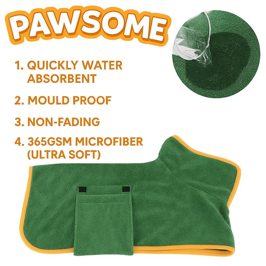 🐶 Ultra-Absorbent Quick-Dry Dog Bathrobe – 🕒 Limited Time Offer – 50% OFF Today Only!