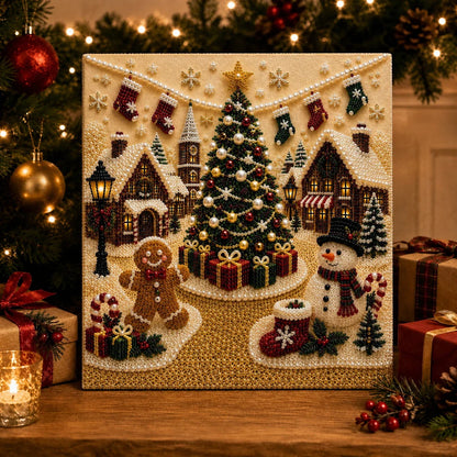 🧘Relaxing & Beginner-Friendly - 🎨💎DIY Christmas Pearl Diamond Painting Art Kit✍️