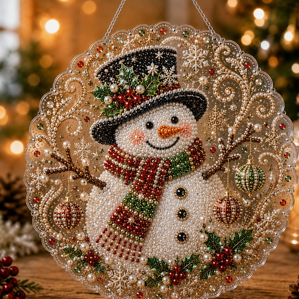 Christmas DIY Diamond Painting Hanging Ornament Kit